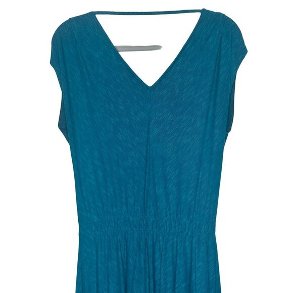 Mossimo Women's Teal High-Low Dress M Rayon/Polyester/Spandex Blend Chic & Comfy - Picture 2 of 9